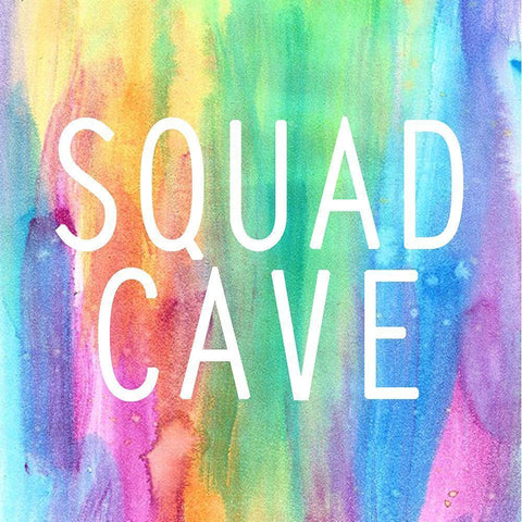 Squad Cave Black Modern Wood Framed Art Print by Robinson, Tamara
