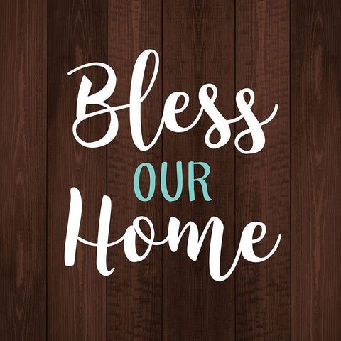 Bless Our Home Black Modern Wood Framed Art Print with Double Matting by Robinson, Tamara