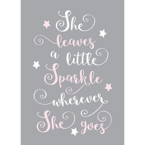 Fairy Sparkle Black Modern Wood Framed Art Print by Robinson, Tamara