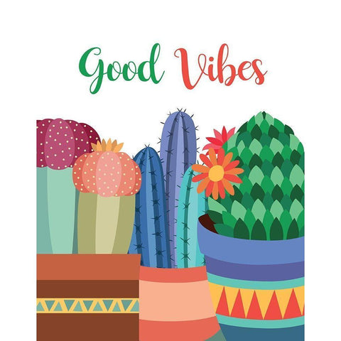 Good Vibes White Modern Wood Framed Art Print by Robinson, Tamara