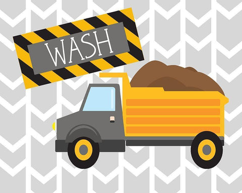 Construction Wash Black Ornate Wood Framed Art Print with Double Matting by Robinson, Tamara