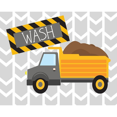 Construction Wash Black Modern Wood Framed Art Print by Robinson, Tamara