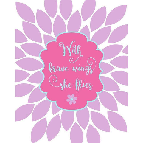 Bird Floral Quote White Modern Wood Framed Art Print by Robinson, Tamara