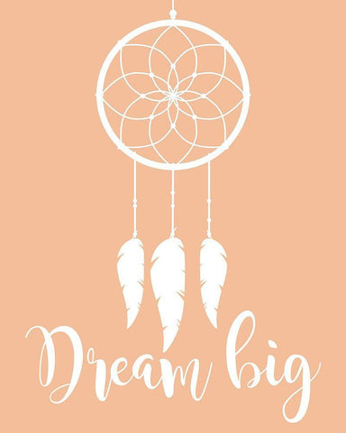 Dream Big White Modern Wood Framed Art Print with Double Matting by Robinson, Tamara