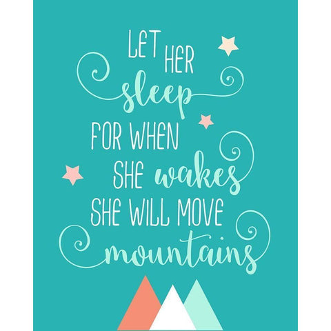 Let Her Sleep White Modern Wood Framed Art Print by Robinson, Tamara