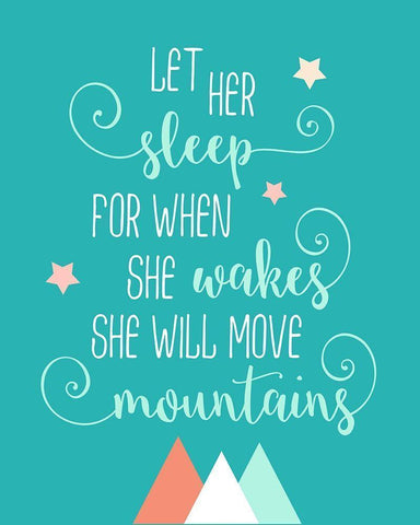 Let Her Sleep White Modern Wood Framed Art Print with Double Matting by Robinson, Tamara