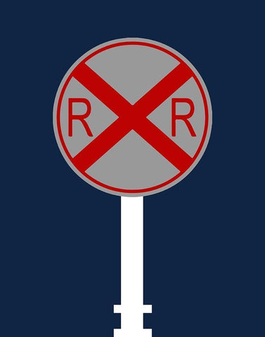 Railroad Black Ornate Wood Framed Art Print with Double Matting by Robinson, Tamara