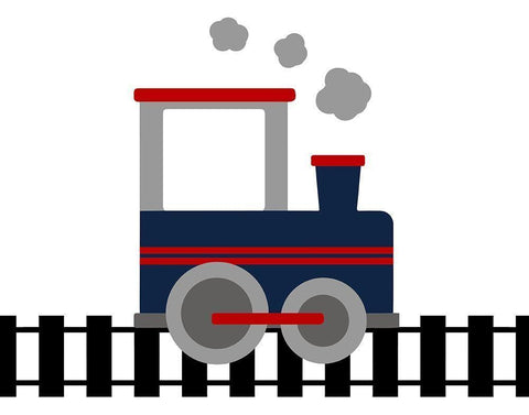 Train Tracks White Modern Wood Framed Art Print with Double Matting by Robinson, Tamara