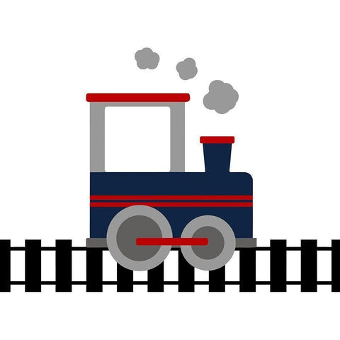 Train Tracks White Modern Wood Framed Art Print by Robinson, Tamara