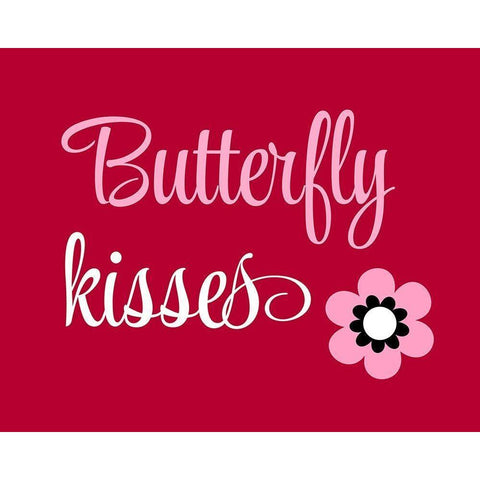 Butterfly Kisses Black Modern Wood Framed Art Print by Robinson, Tamara