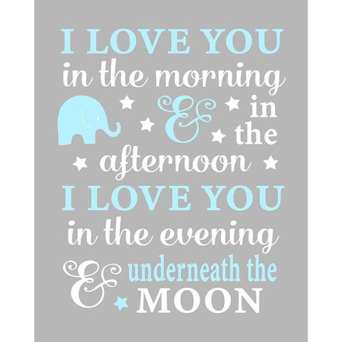 I Love You in the Morning Black Modern Wood Framed Art Print by Robinson, Tamara