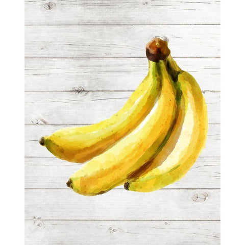 Bananas Black Modern Wood Framed Art Print by Robinson, Tamara