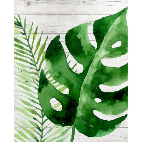 Banana Leaf I Gold Ornate Wood Framed Art Print with Double Matting by Robinson, Tamara