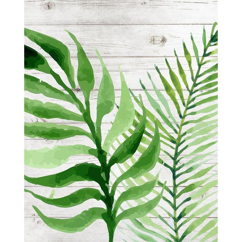 Banana Leaf II Black Modern Wood Framed Art Print by Robinson, Tamara