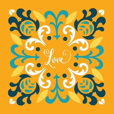 Love Black Modern Wood Framed Art Print by Robinson, Tamara