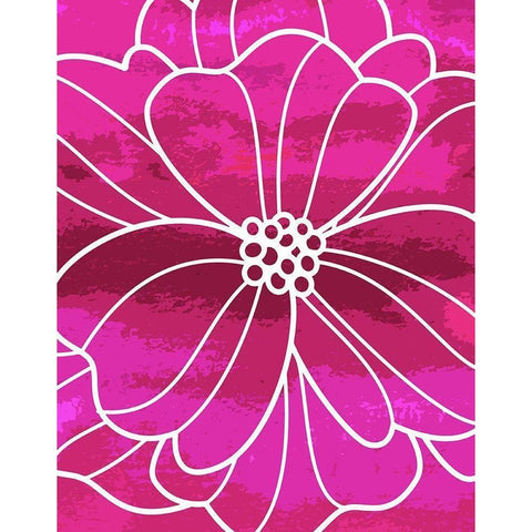 Flower Outline I Gold Ornate Wood Framed Art Print with Double Matting by Robinson, Tamara