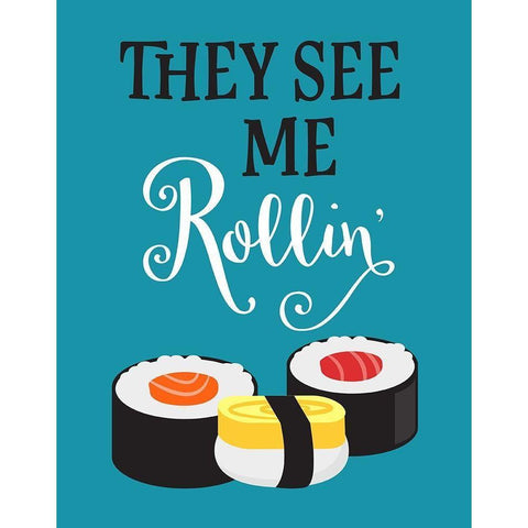 They See Me Rollin Gold Ornate Wood Framed Art Print with Double Matting by Robinson, Tamara