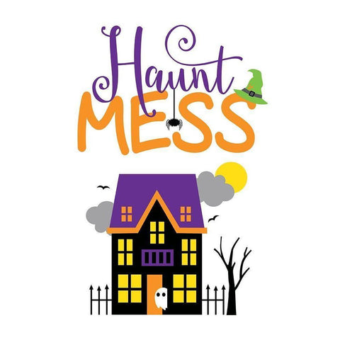 Haunt Mess White Modern Wood Framed Art Print by Robinson, Tamara