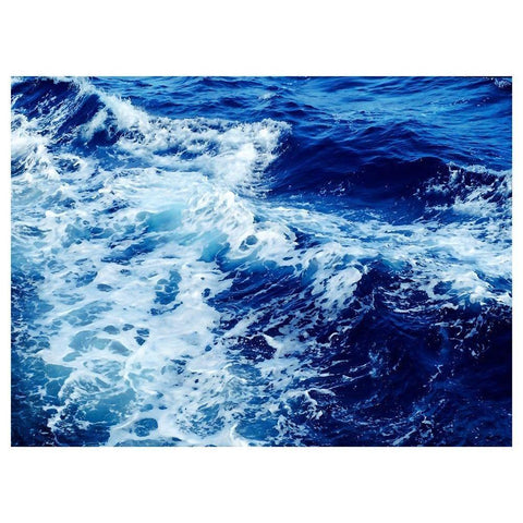 Ocean Waves Black Modern Wood Framed Art Print with Double Matting by Robinson, Tamara