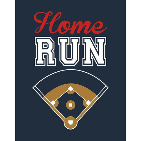 Home Run Black Modern Wood Framed Art Print with Double Matting by Robinson, Tamara