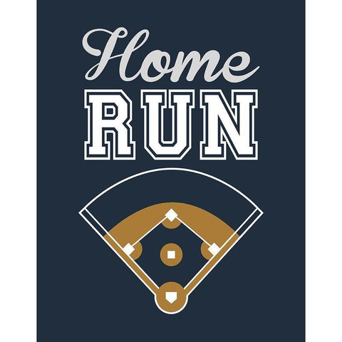 Home Run II Black Modern Wood Framed Art Print with Double Matting by Robinson, Tamara