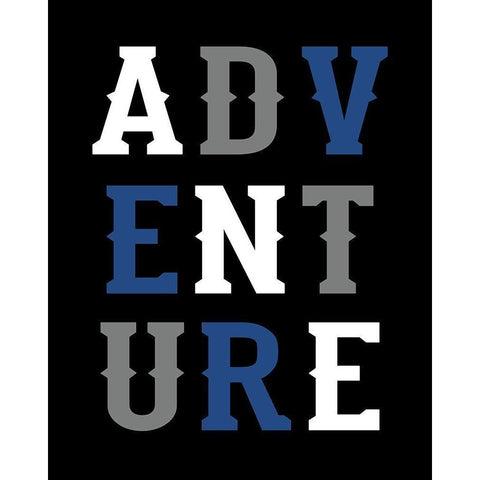 Adventure Black Modern Wood Framed Art Print by Robinson, Tamara