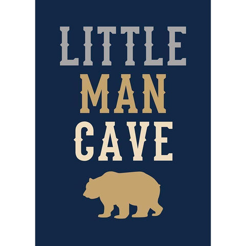 Little Man Cave Black Modern Wood Framed Art Print with Double Matting by Robinson, Tamara