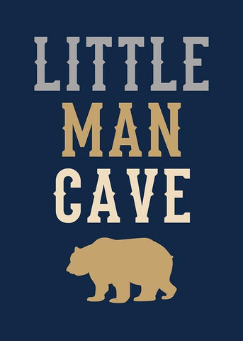 Little Man Cave White Modern Wood Framed Art Print with Double Matting by Robinson, Tamara