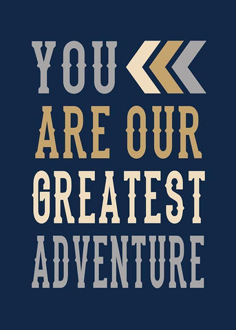 Our Greatest Adventure White Modern Wood Framed Art Print with Double Matting by Robinson, Tamara