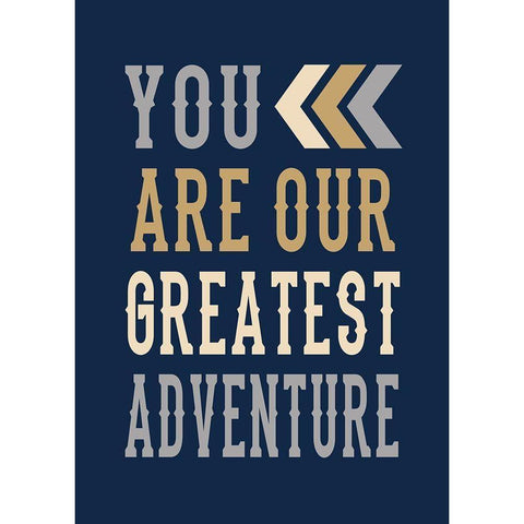 Our Greatest Adventure Black Modern Wood Framed Art Print by Robinson, Tamara