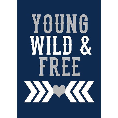 Young, Wild and Free White Modern Wood Framed Art Print by Robinson, Tamara