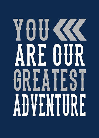 Our Greatest Adventure White Modern Wood Framed Art Print with Double Matting by Robinson, Tamara