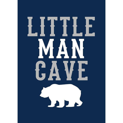 Little Man Cave Black Modern Wood Framed Art Print by Robinson, Tamara