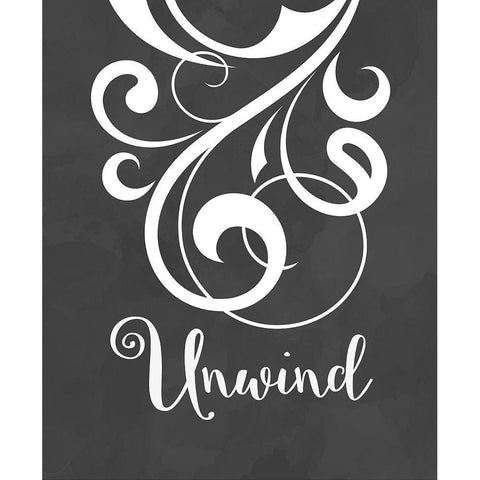 Unwind White Modern Wood Framed Art Print by Robinson, Tamara