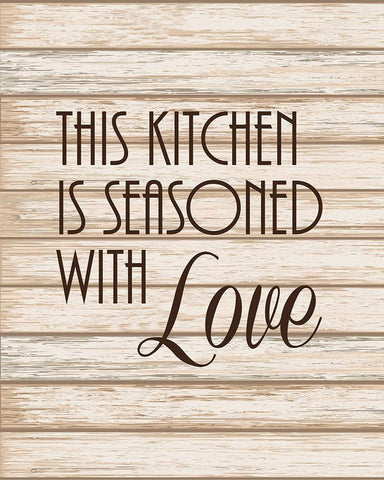 Seasoned with Love Black Ornate Wood Framed Art Print with Double Matting by Robinson, Tamara