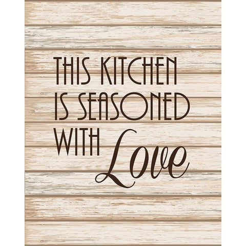 Seasoned with Love White Modern Wood Framed Art Print by Robinson, Tamara