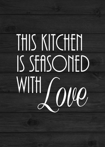 Seasoned with Love White Modern Wood Framed Art Print with Double Matting by Robinson, Tamara