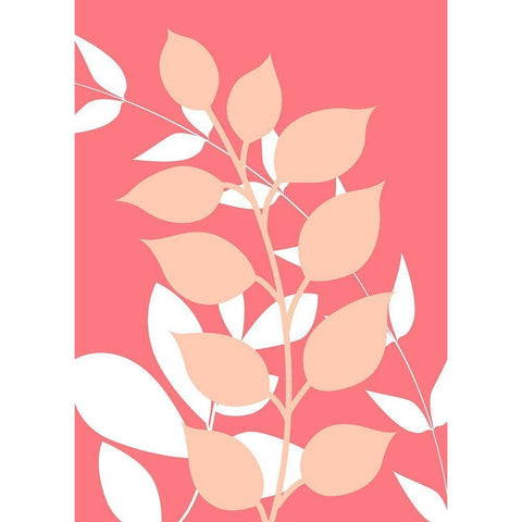 Coral Foliage III Gold Ornate Wood Framed Art Print with Double Matting by Robinson, Tamara
