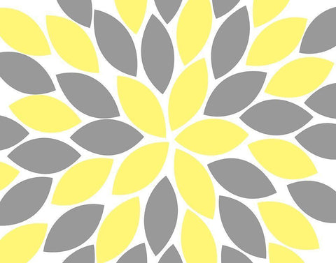Yellow Foliage Floral II Black Ornate Wood Framed Art Print with Double Matting by Robinson, Tamara