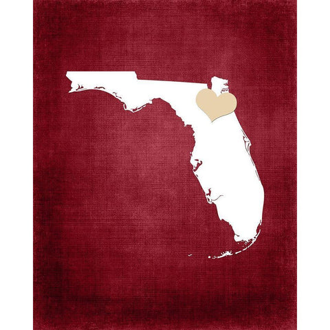 Florida White Modern Wood Framed Art Print by Robinson, Tamara