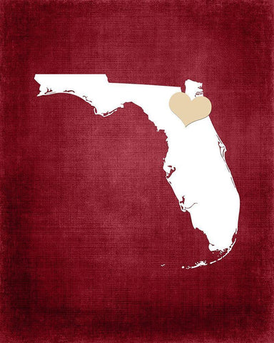 Florida White Modern Wood Framed Art Print with Double Matting by Robinson, Tamara