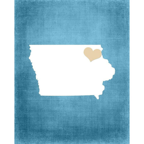 Iowa White Modern Wood Framed Art Print by Robinson, Tamara