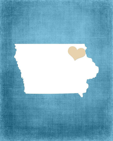 Iowa White Modern Wood Framed Art Print with Double Matting by Robinson, Tamara