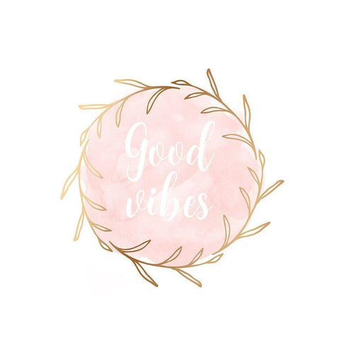 Good Vibes Black Modern Wood Framed Art Print by Robinson, Tamara