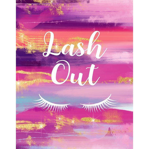 Lash Out Black Modern Wood Framed Art Print by Robinson, Tamara