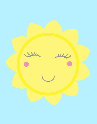 Sun White Modern Wood Framed Art Print with Double Matting by Robinson, Tamara