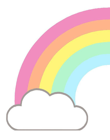 Rainbow White Modern Wood Framed Art Print with Double Matting by Robinson, Tamara