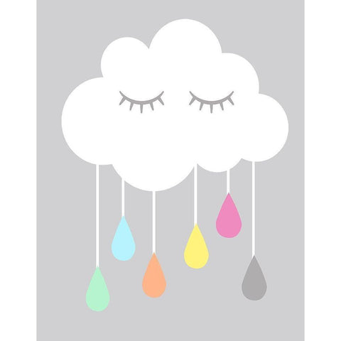 Cloud Black Modern Wood Framed Art Print with Double Matting by Robinson, Tamara