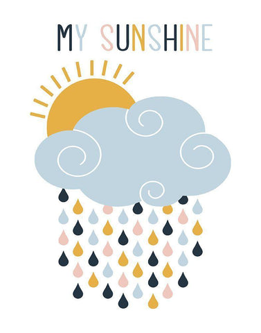 My Sunshine White Modern Wood Framed Art Print with Double Matting by Robinson, Tamara