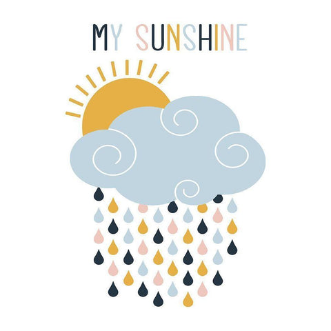 My Sunshine White Modern Wood Framed Art Print by Robinson, Tamara